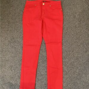 Women's Red Straight Leg Pants